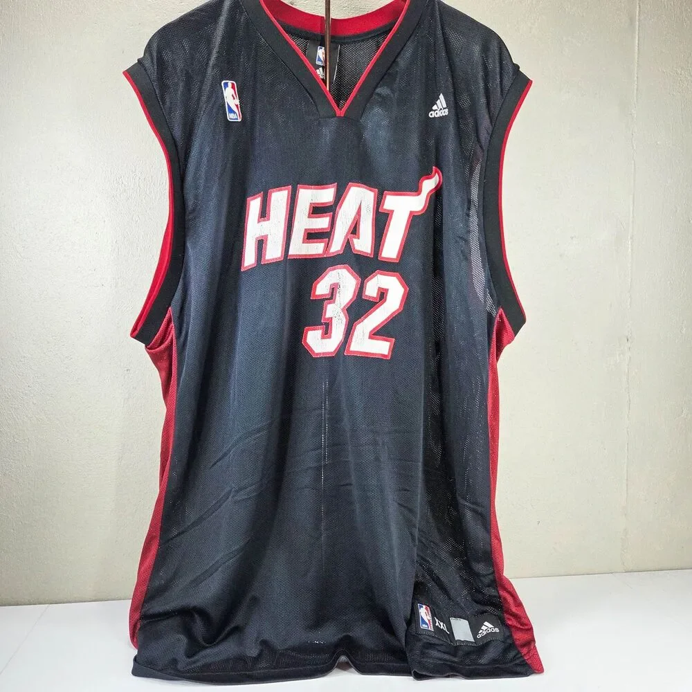 Vintage Adidas NBA Miami Heat Shaquille O'Neal #32 Mesh Jersey Sz XXL